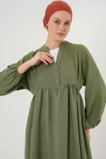 Robe longue hijab pour femme 2525 - Kaki