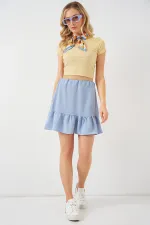 Women's Ayrobin Mini Skirt 8054 - Blue