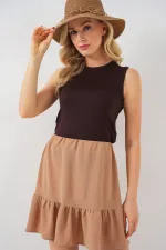 Women's Ayrobin Mini Skirt 8054 - Camel