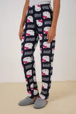 4323 Patterned Pajama Bottoms - Dark Navy