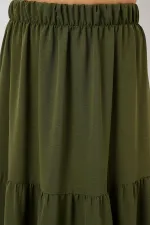 Jupe longue Ayrobin pour femme 8048 - Kaki