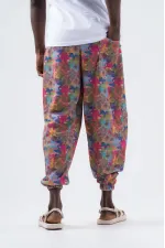 Pantalon de jogging ample à motifs multicolores pour homme, taille et jambe élastiques, HZL24S-MXC8989-66
