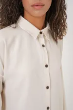 Ensemble deux pièces en lin 6622 - Écru