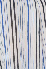 Chemisier rayé oversize pour femme 967 - Bleu marine