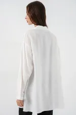 Kadın Salaş Bağcıklı Kimono 5981 - Beyaz