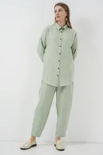 Ensemble deux pièces en lin 6622 - Menthe