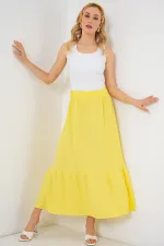 1886 Uzun Örme Etek - Sarı