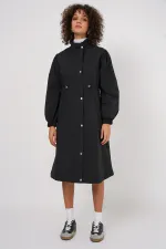 Trench-coat long doublé 5939 - Noir