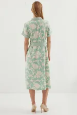 Robe-chemise à motifs 2455 - Vert clair