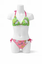 Ensemble bikini licorne rose fluo et vert pour filles HZL25S-LC19049