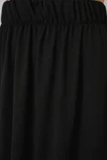 1886 Uzun Örme Etek - Siyah