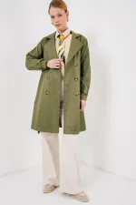 Trench-coat court croisé 5864 - Kaki