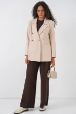 Veste blazer croisée pour femme 0722 - Crème