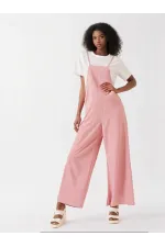 Women's Powder Adjustable Straps Pocket Wide Leg Gardener Overalls HZL22S-BD170191