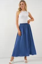 Women's Long Ayrobin Skirt 8050 - Indigo