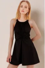 Kadın Siyah Şortlu Elbise Mayo HZL25S-AR19211