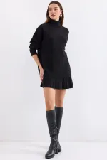 15891 Sweater Skirt and Knitwear Two-Piece Set - Black
