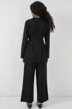 Women's Kimono Pants Fabric Set 30054 - Black