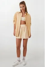 Women's Biscuit Oversize Long Basic Shirt HZL22W-BD139001