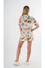 Kadın Çok Renkli Oversize Uzun Kısa Kollu Basic Şifon Gömlek HZL24S-YY996