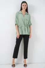 Women's Zip-Up Shirt 0721 - Mint