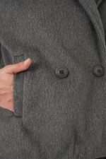 Kadın Kısa Kaşe Ceket 0725 - Gri