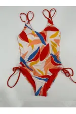 Women's Multicolored Tropical Print Lined Swimsuit HZL25S-AR1823