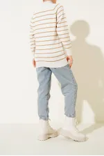 15808 Düğmeli Kazak - Bisküvi