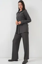 5858 Knitted Two-Piece Set - Anthracite