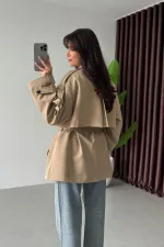 Women's Biscuit Premium Midi Length Lined Cashmere Coat HZL25W-BD191571