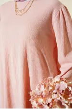 Ensemble tunique et pantalon rose poudré pour femme (haut et bas) 6663