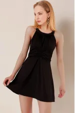 Kadın Siyah Şortlu Elbise Mayo HZL25S-AR19211
