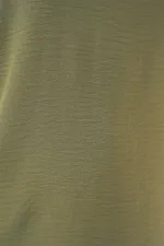 V Yaka Sıfır Kol Bluz 950 - A.Haki