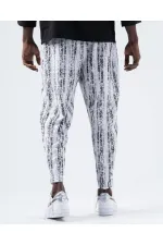 Pantalon de survêtement pour homme, coupe droite, avec cordon de serrage et poches, blanc et noir, HZL24S-MXC8948-218