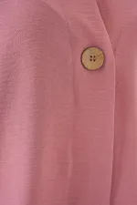 Kadın Kısa Kol Oversize Kimono 5969 - Gül Kurusu