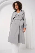 Trench-coat croisé 5918 - Gris