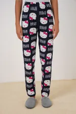 4323 Patterned Pajama Bottoms - Dark Navy