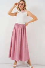 Jupe longue Ayrobin pour femme 8050 - Rose poudré