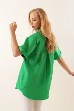 20120 Oversize Short-Sleeve Shirt - Green