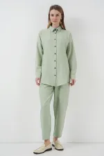 Ensemble deux pièces en lin 6622 - Menthe