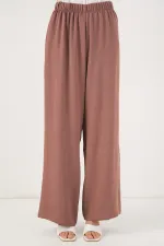 Ensemble deux pièces tunique et pantalon à lacets pour femme 6744 - Rose D.