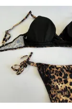 Ensemble bikini léopard marron pour femme HZL25S-LC3119