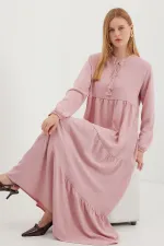 Robe hijab à col et cravate 1627 - A. Rose