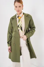 Trench-coat court croisé 5864 - Kaki