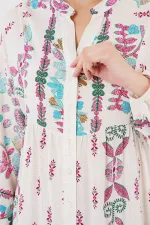 Robe hijab à motifs authentiques 2423 - Rose B