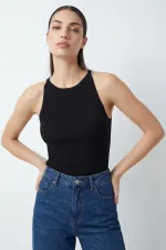 Kadın Askılı Örme Atlet 15935 - Siyah