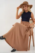Women's Long Ayrobin Skirt 8050 - Camel