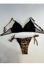 Ensemble bikini léopard marron pour femme HZL25S-LC3119