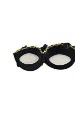 Kadın Sarı Zincir Desenli Büyük Beden Astarlı Siyah Bikini Takım HZL25S-LC3303