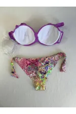 Women's Lilac Stone Embroidered 3-Piece Bikini Set HZL25S-LC3315